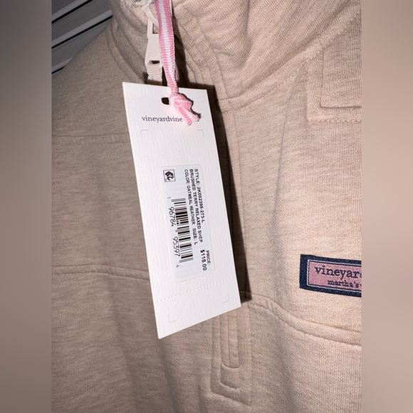 🤎New with tag🤎 Vinyard Vines Women’s Beige Half-Zip Sweatshirt - Picture 4 of 7